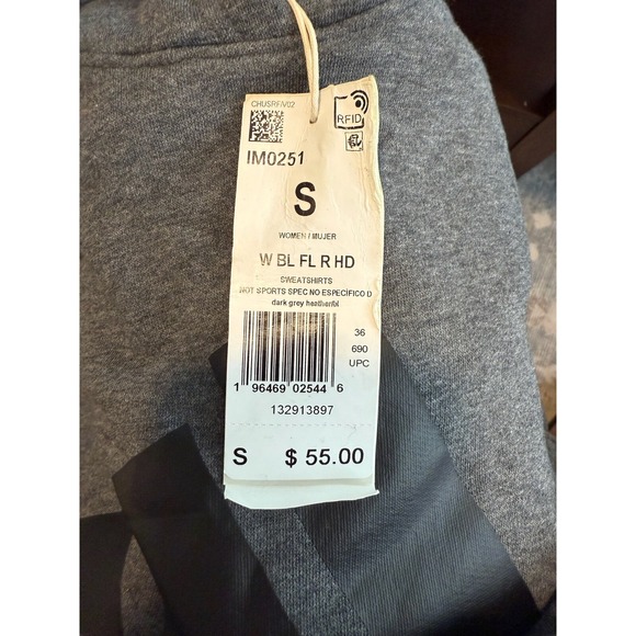 Adidas  NWT‎  Women's Hoodie Grey  - Size Small - Picture 3 of 4